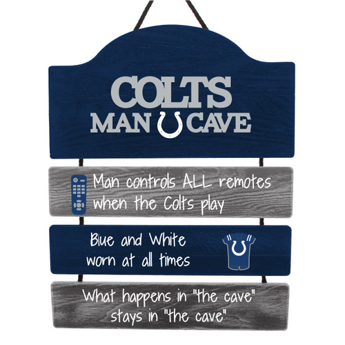 Indianapolis Colts Man Cave Design Wood Sign