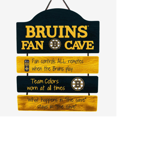 Boston Bruins Man Cave Design Wood Sign