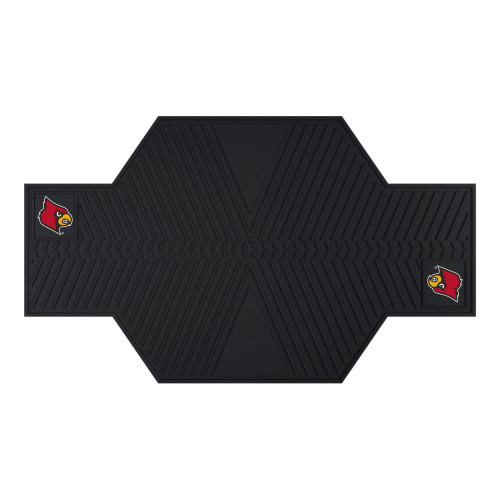 University of Louisville - Louisville Cardinals Motorcycle Mat Cardinal Primary Logo Black