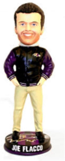 Baltimore Ravens Joe Flacco Forever Collectibles Varsity Jacket Bobblehead