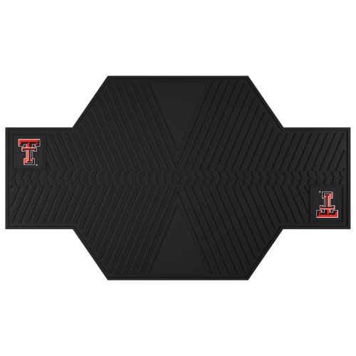 Texas Tech University - Texas Tech Red Raiders Motorcycle Mat Double T Primary Logo Black