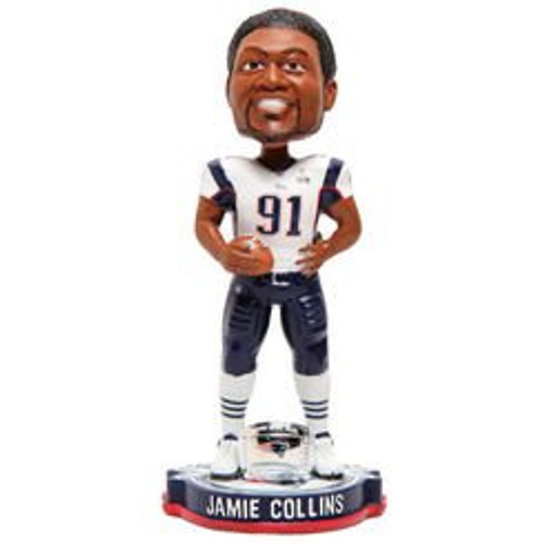 New England Patriots Jamie Collins Forever Collectibles Super Bowl 49 Champ Bobblehead