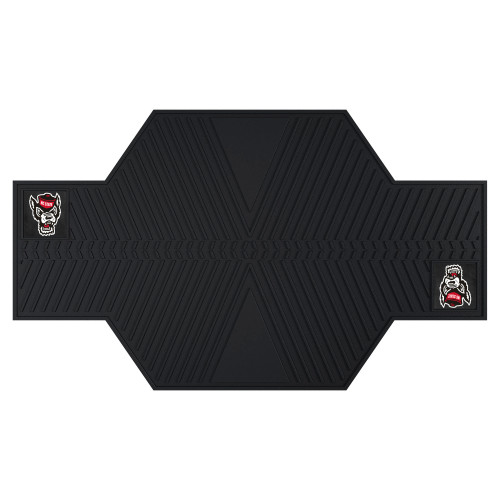 North Carolina State University - NC State Wolfpack Motorcycle Mat "NCS" Primary Logo Black