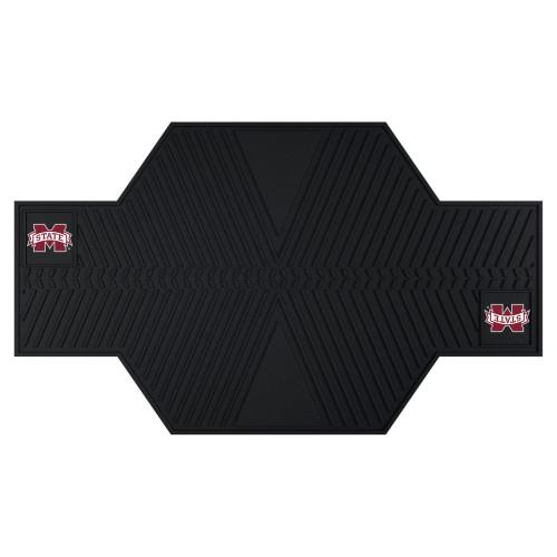 Mississippi State University - Mississippi State Bulldogs Motorcycle Mat M State Primary Logo Black