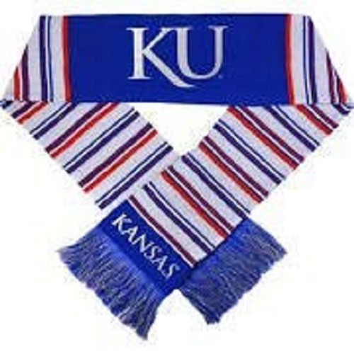 Kansas Jayhawks Glitter Stripe Scarf