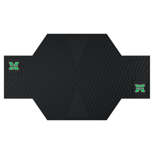 Marshall University - Marshall Thundering Herd Motorcycle Mat Bison M Marshall Primary Logo Black