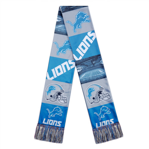 Detroit Lions Scarf Printed Bar Design