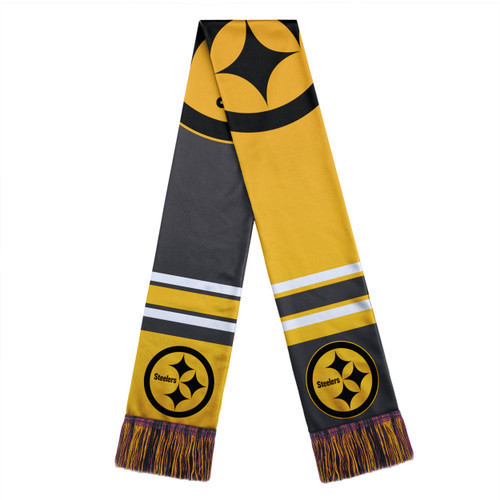 Pittsburgh Steelers Scarf Colorblock Big Logo Design