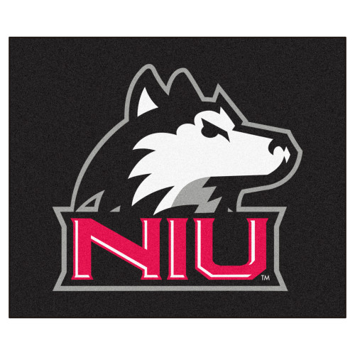 Northern Illinois University - Northern Illinois Huskies Tailgater Mat Huskey Dog NIU Huskies Logo Black