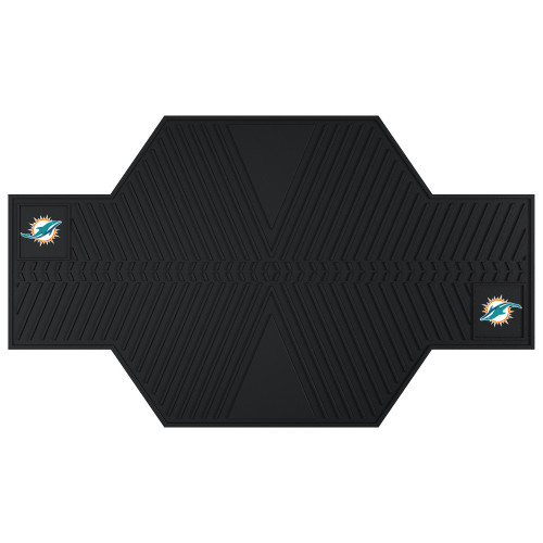Miami Dolphins Motorcycle Mat Dolphin Primary Logo Black