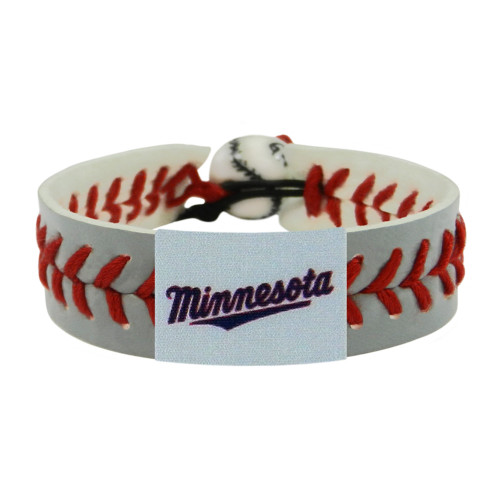 Minnesota Twins Bracelet Team Color Baseball Minnesota Script Logo Gray