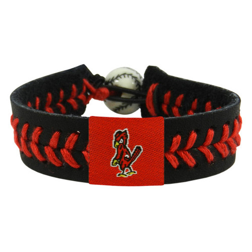 St. Louis Cardinals Bracelet Team Color Baseball Angry Bird Black