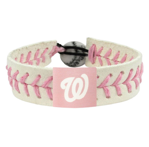 Washington Nationals Bracelet Baseball Pink Alternate