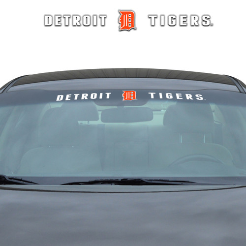 Detroit Tigers Windshield Decal Primary Logo and Team Wordmark