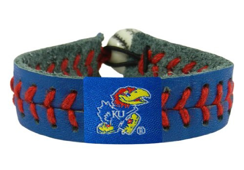 Kansas Jayhawks Team Color Baseball Bracelet -