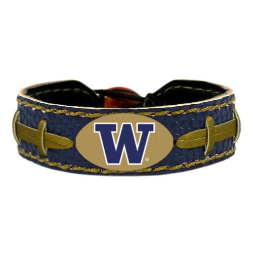 Washington Huskies Team Color Football Bracelet