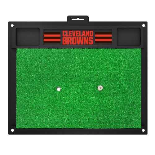 Cleveland Browns Golf Hitting Mat Cleveland Brown Wordmark Black