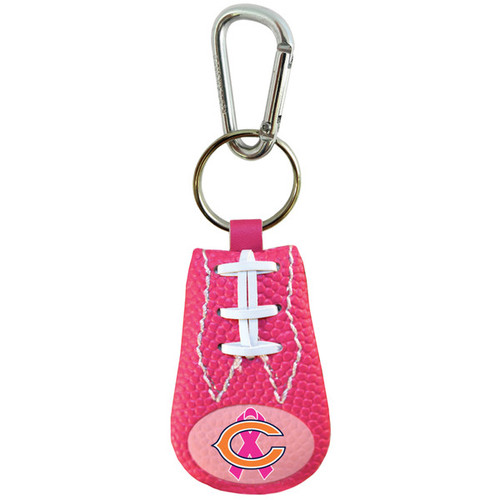 Chicago Bears Keychain Breast Cancer Awareness Ribbon Pink Football