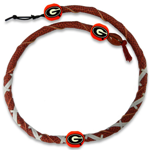 Georgia Bulldogs Necklace Spiral Football