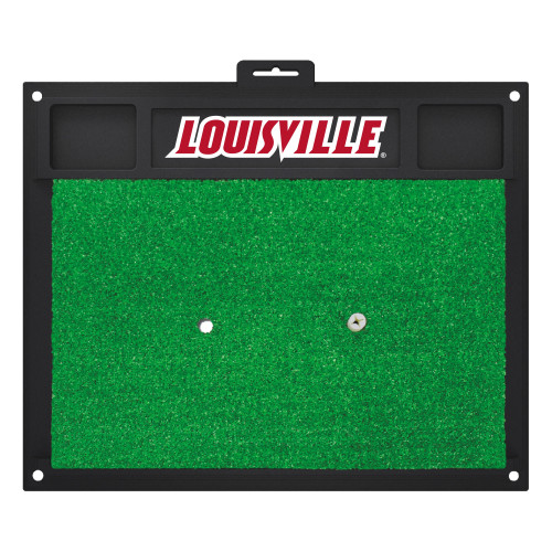 University of Louisville - Louisville Cardinals Golf Hitting Mat "Louisville" Wordmark Red