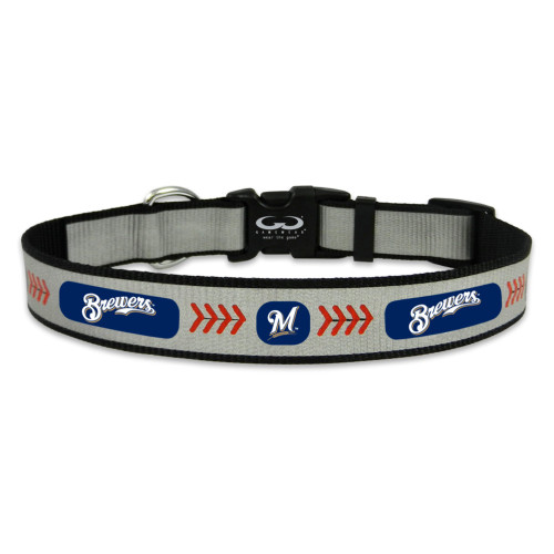 Milwaukee Brewers Pet Collar Reflective Baseball Size Medium