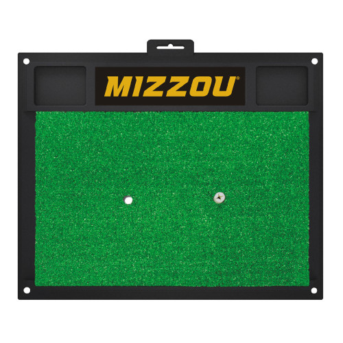 University of Missouri - Missouri Tigers Golf Hitting Mat Tiger Head Primary Logo and Wordmark Black