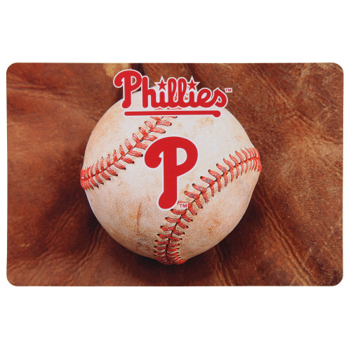Philadelphia Phillies Pet Bowl Mat Classic Baseball Size Large