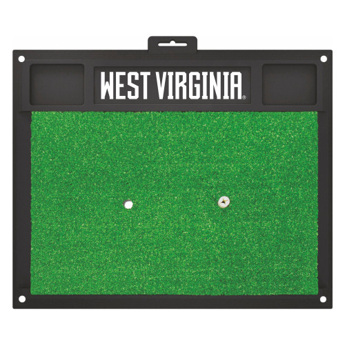 West Virginia University - West Virginia Mountaineers Golf Hitting Mat Flying WV Primary Logo and Wordmark Navy