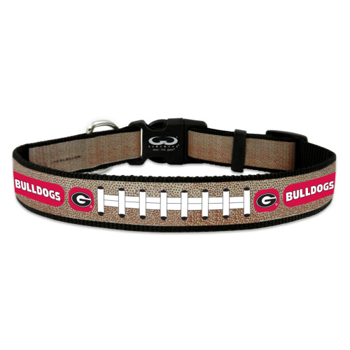 Georgia Bulldogs Pet Collar Reflective Football Size Large