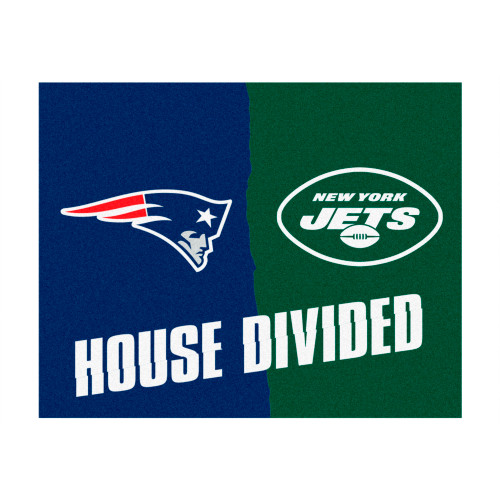 NFL House Divided - Patriots / Jets House Divided Mat House Divided Multi