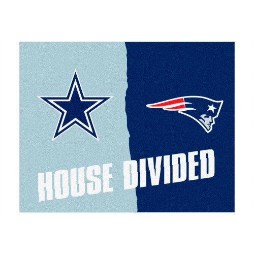 NFL House Divided - Cowboys / Patriots House Divided Mat House Divided Multi
