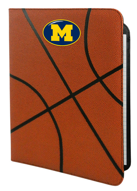 Michigan Wolverines Classic Basketball Portfolio - 8.5 in x 11 in