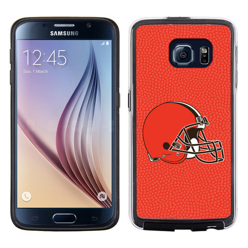 Cleveland Browns Phone Case Team Color Football Pebble Grain Feel Samsung Galaxy S6