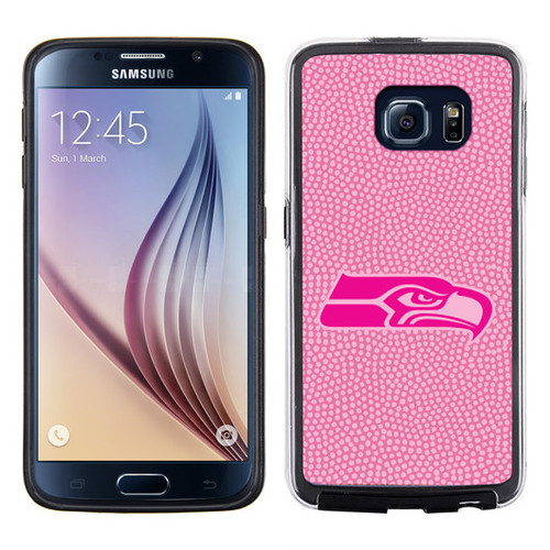 Seattle Seahawks Pink NFL Football Pebble Grain Feel Samsung Galaxy S6 Case