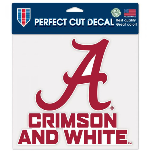 Alabama Crimson Tide Decal 8x8 Perfect Cut Color