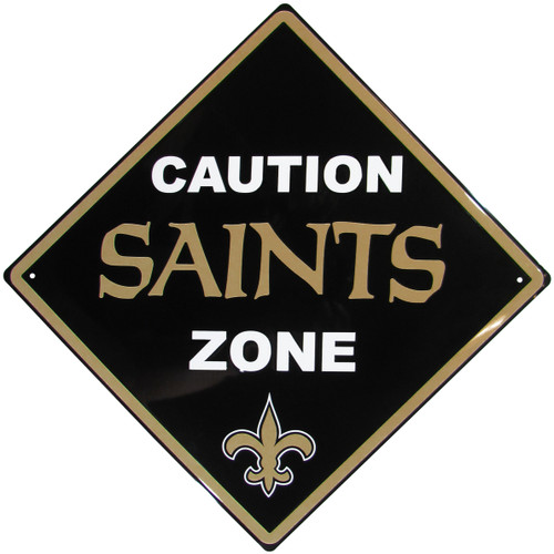 New Orleans Saints Caution Wall Sign Plaque