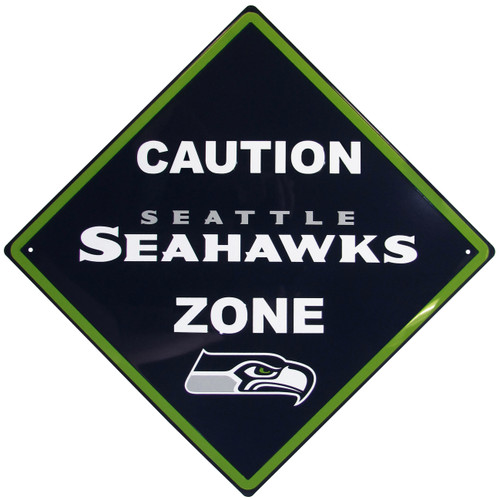 Seattle Seahawks Caution Wall Sign Plaque