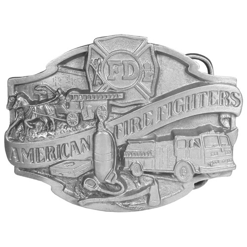 American Firefighter Antiqued Belt Buckle