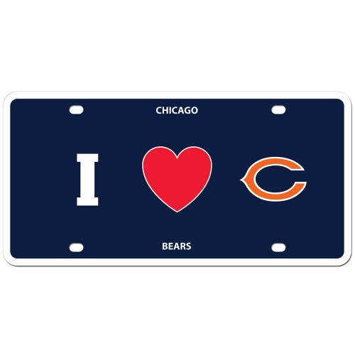 Chicago Bears Styrene License Plate