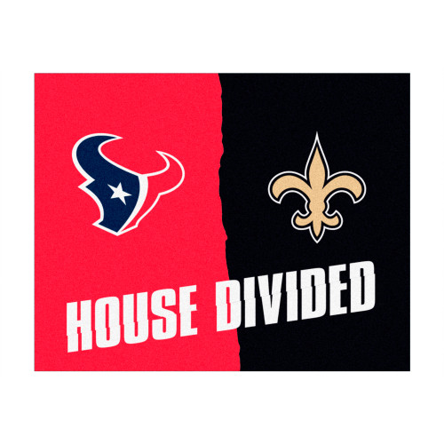 NFL House Divided - Texans / Saints House Divided Mat House Divided Multi