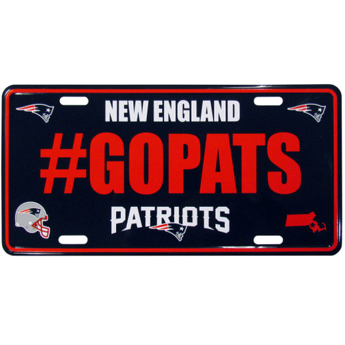 New England Patriots Hashtag License Plate