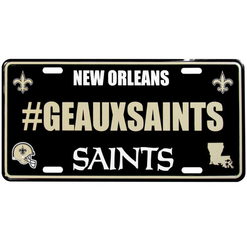 New Orleans Saints Hashtag License Plate