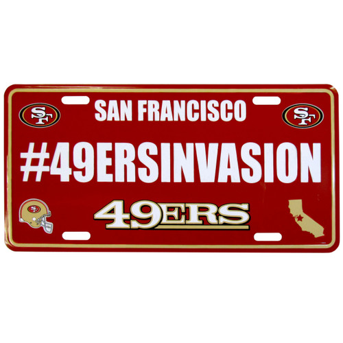 San Francisco 49ers Hashtag License Plate