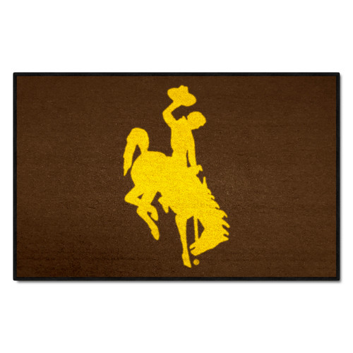 University of Wyoming - Wyoming Cowboys Starter Mat Bucking Horse Primary Logo Brown