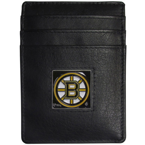 Boston Bruins® Leather Money Clip/Cardholder