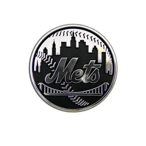 New York Mets Molded Chrome Emblem "Circular Mets" Primary Mark