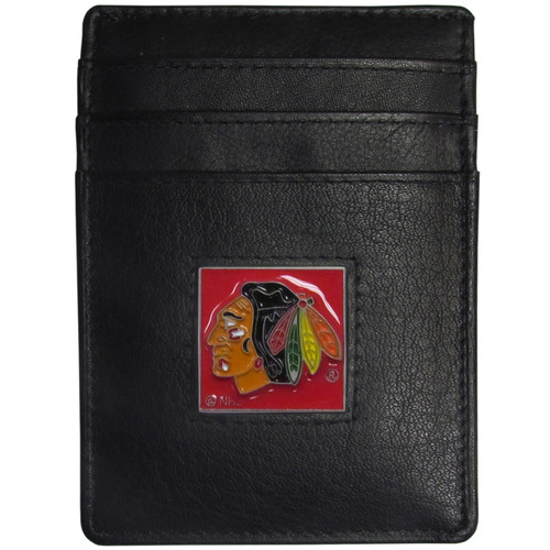 Chicago Blackhawks® Leather Money Clip/Cardholder Packaged in Gift Box