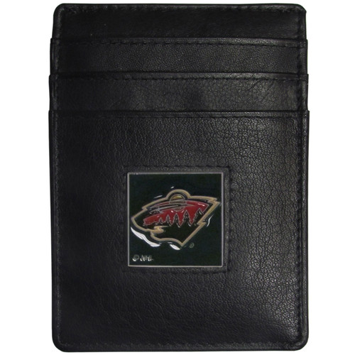 Minnesota Wild® Leather Money Clip/Cardholder