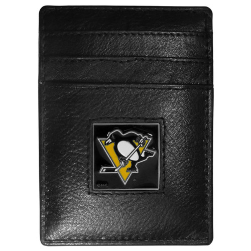 Pittsburgh Penguins® Leather Money Clip/Cardholder Packaged in Gift Box