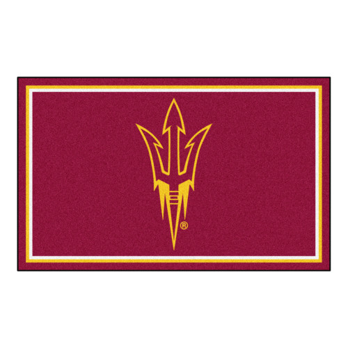 Arizona State University - Arizona State Sun Devils 4x6 Rug "Pitchfork" Logo Maroon